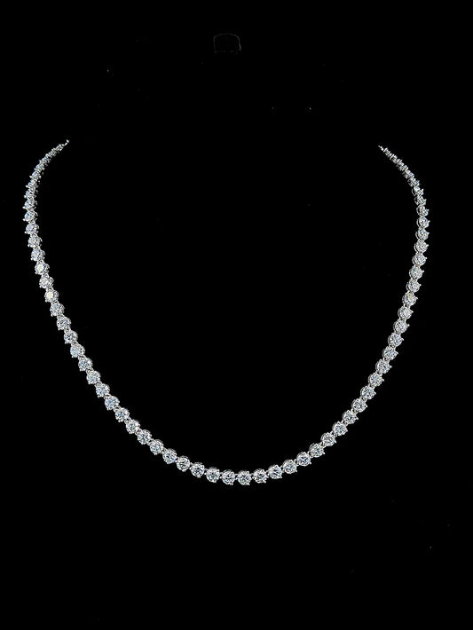 Deluxe Edition: 15.00 carats Diamond Tennis Necklace 14K gold