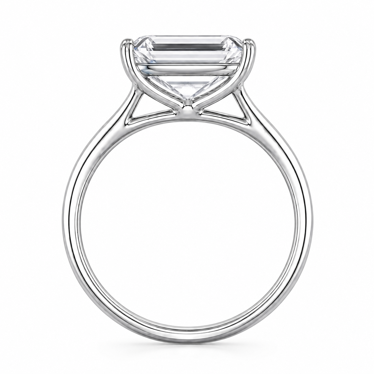 NEW: 14Kt Engagement Ring Emerald Cut 3.00 ctw