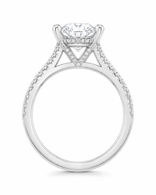 2.76 ctw Hidden Halo Diamond Ring 14Kt