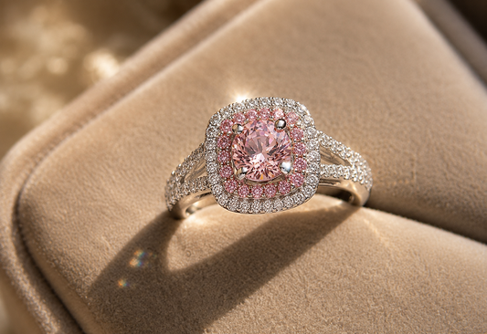 NEW: "Contessa" 4.50 ctw Pink Diamond Ring 14K