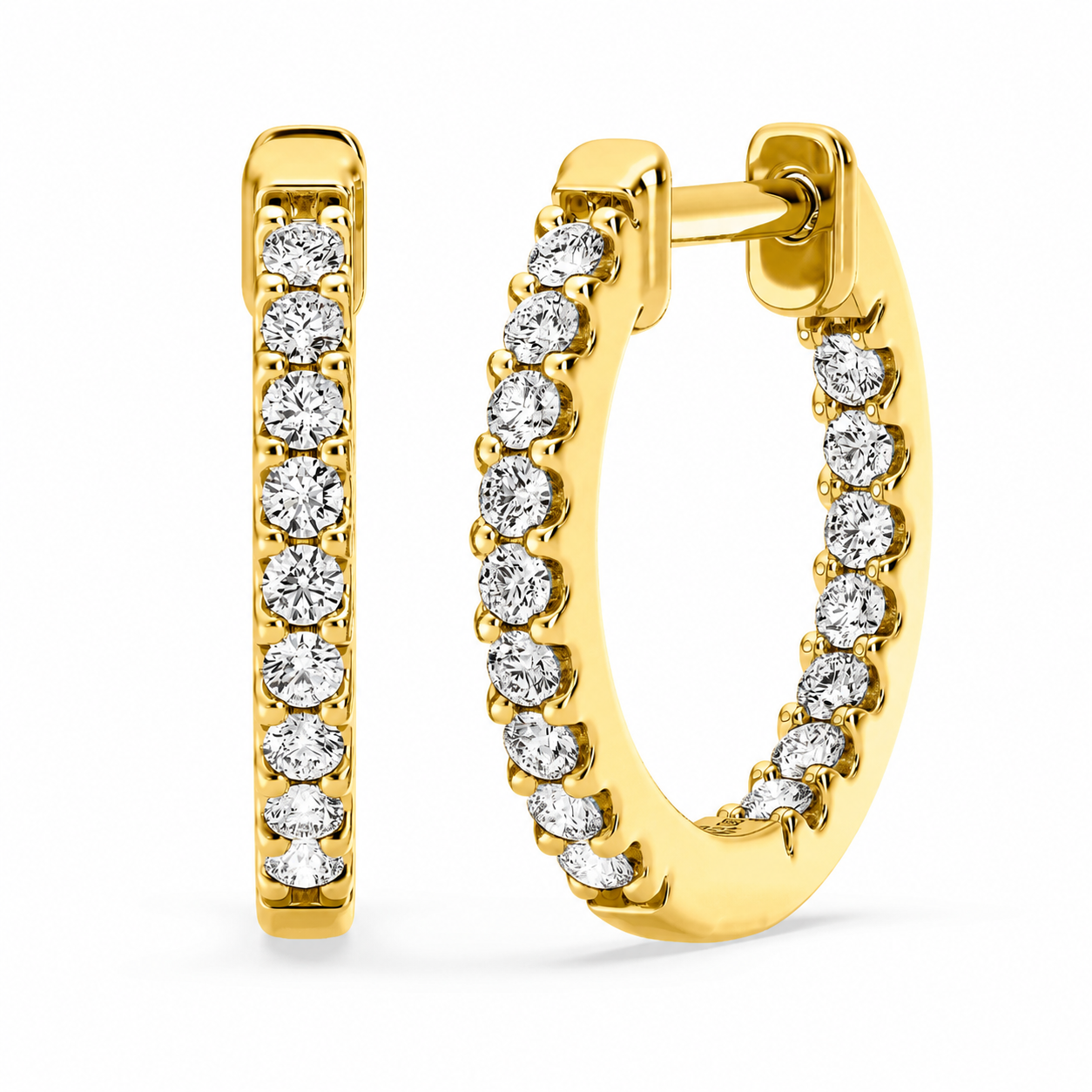 Inside-Out Diamond Hoop Earrings 0.25Ct