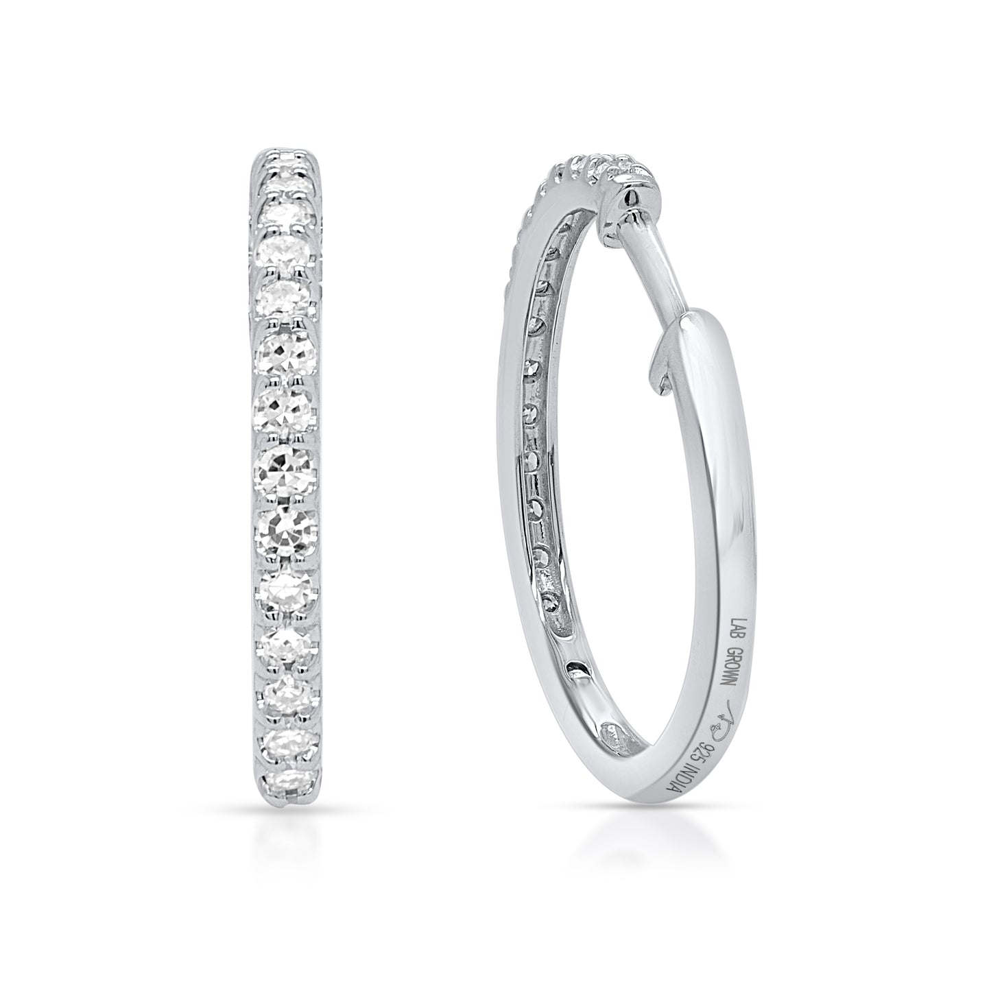 Diamond Hoop Earrings 0.25Ct