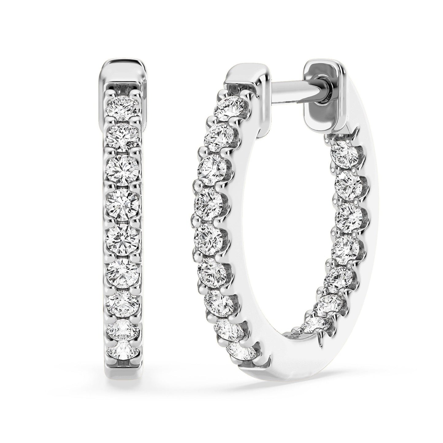 Inside-Out Diamond Hoop Earrings 0.25Ct