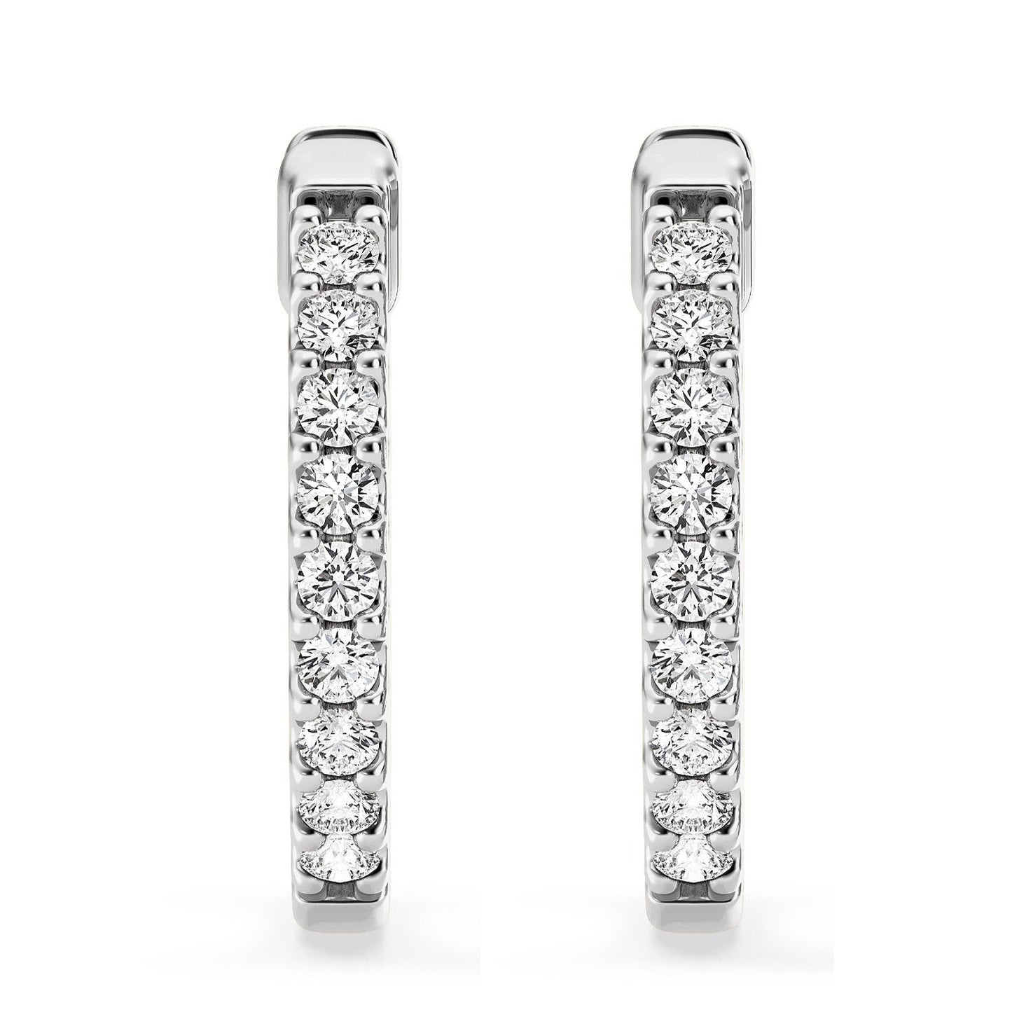 Inside-Out Diamond Hoop Earrings 0.25Ct