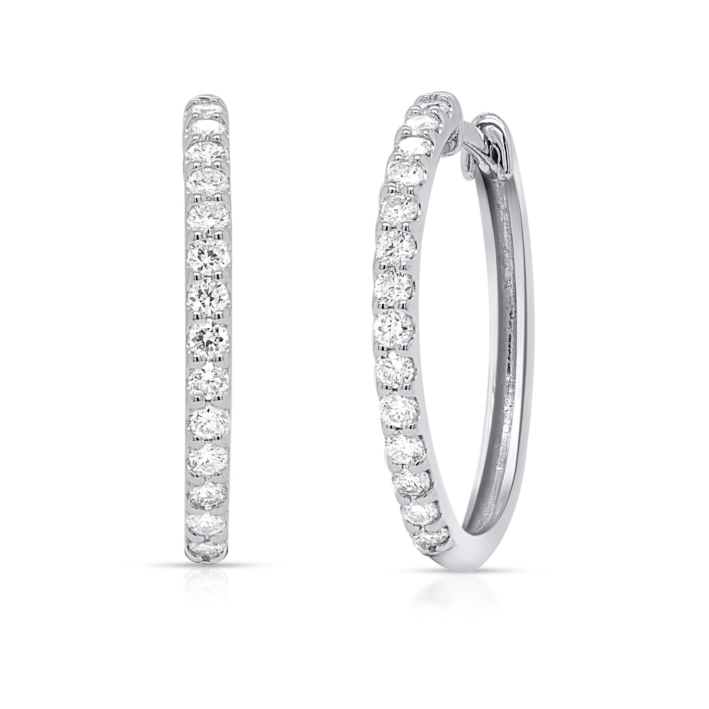 Diamond Hoop Earrings 0.50Ct
