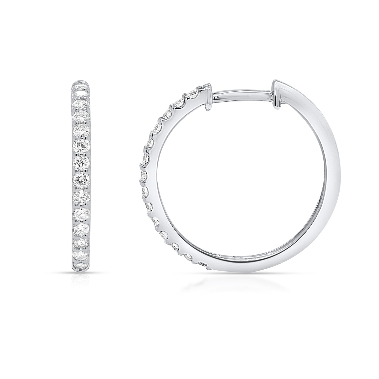 Diamond Hoop Earrings 0.50Ct