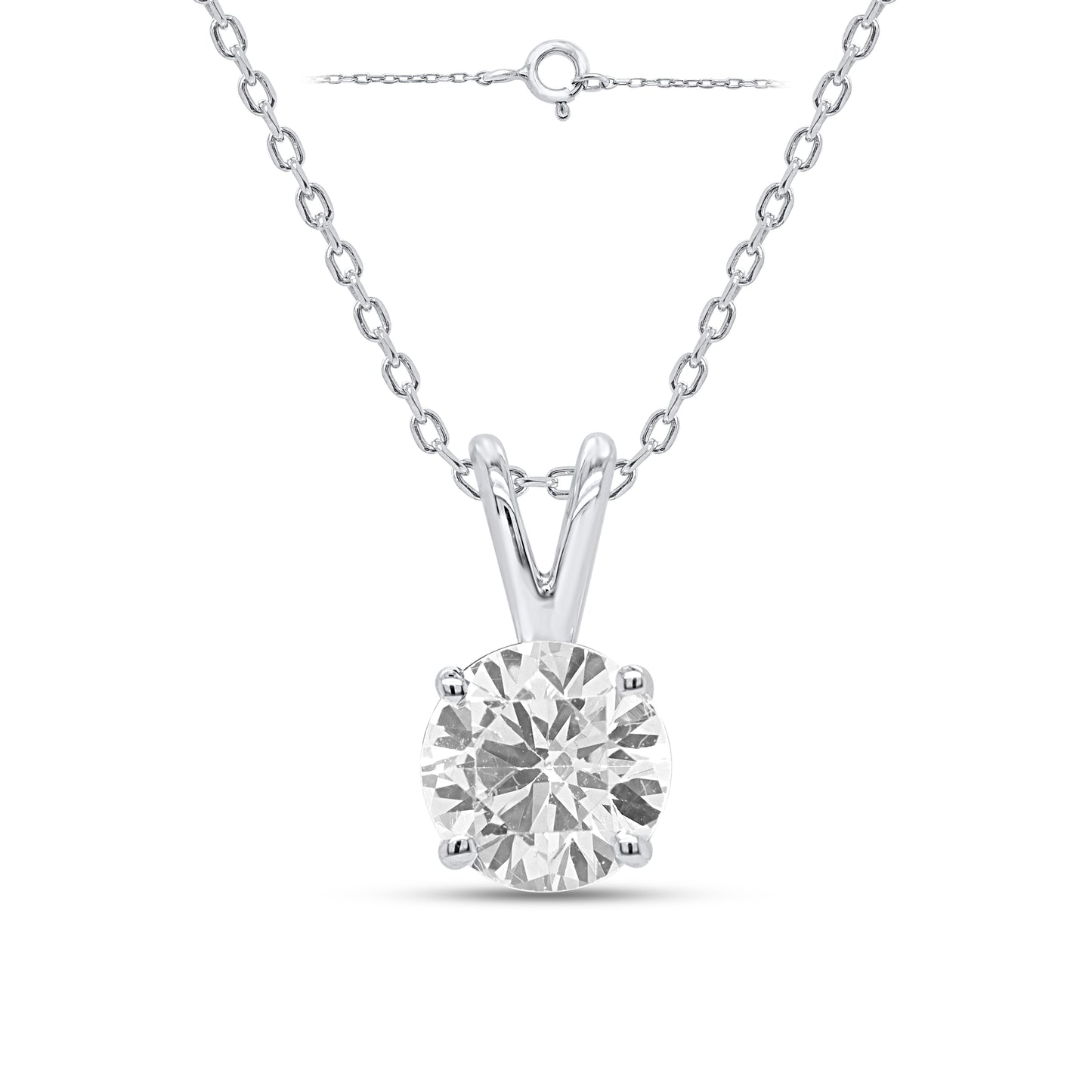 Diamond Solitaire Pendant 1.00Ct