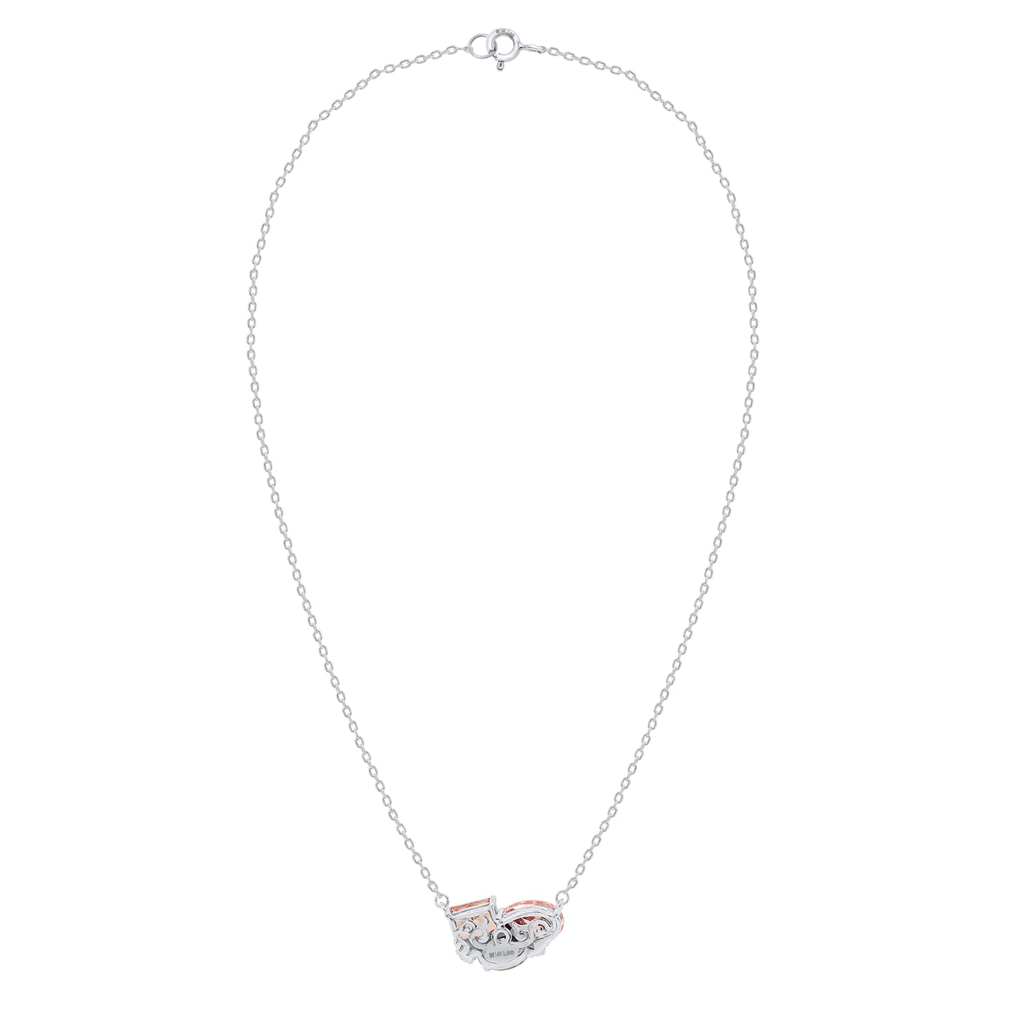 ATHENA: Pink & Blue diamond 3.32 ctw 14Kt pendant