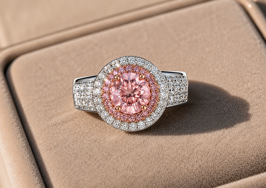 NEW: "The Chanteuse" 4.30 ctw Pink diamond ring 14K