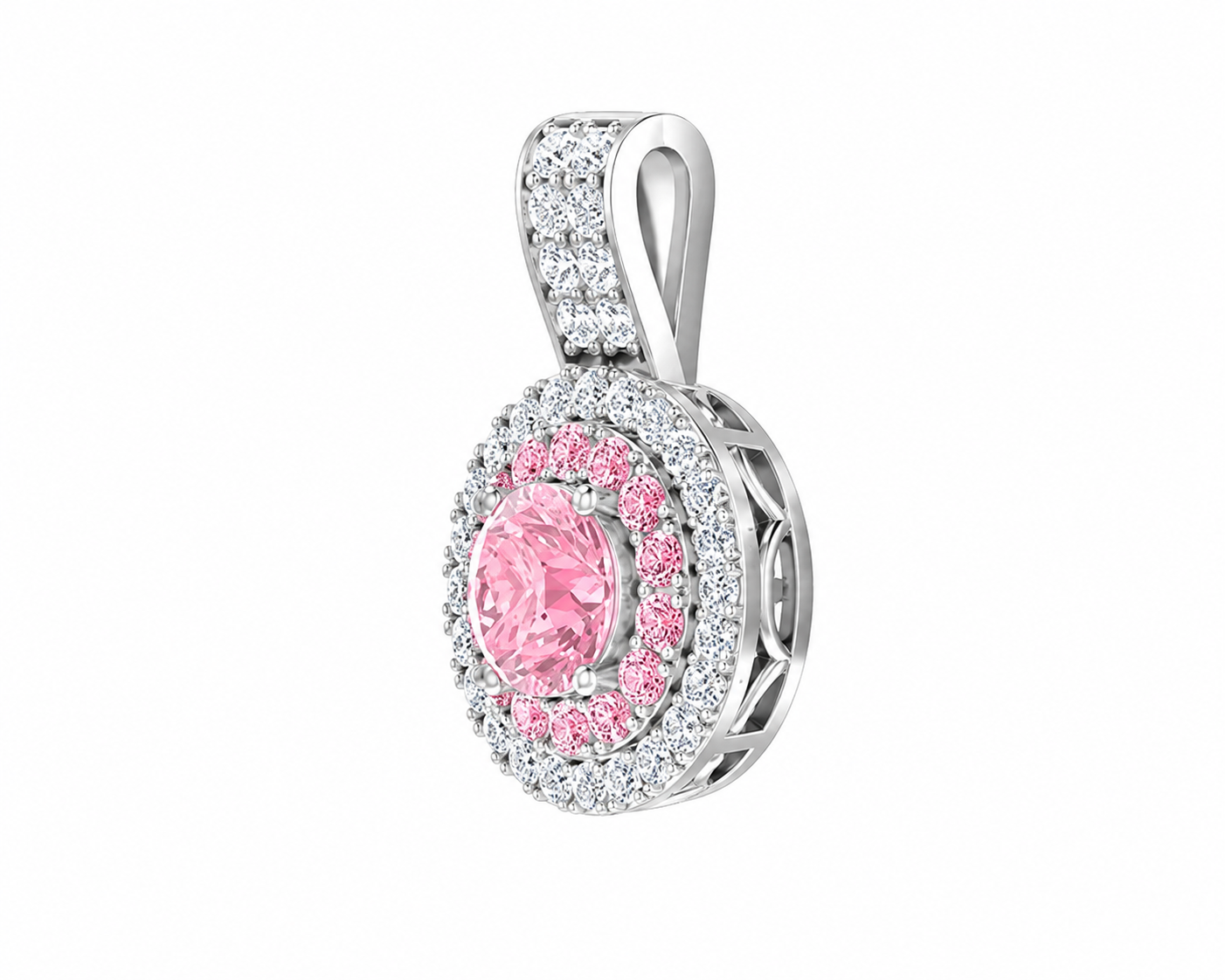 NEW: "The Enchantress" 2.20 ctw Pink Diamond Pendant 14K