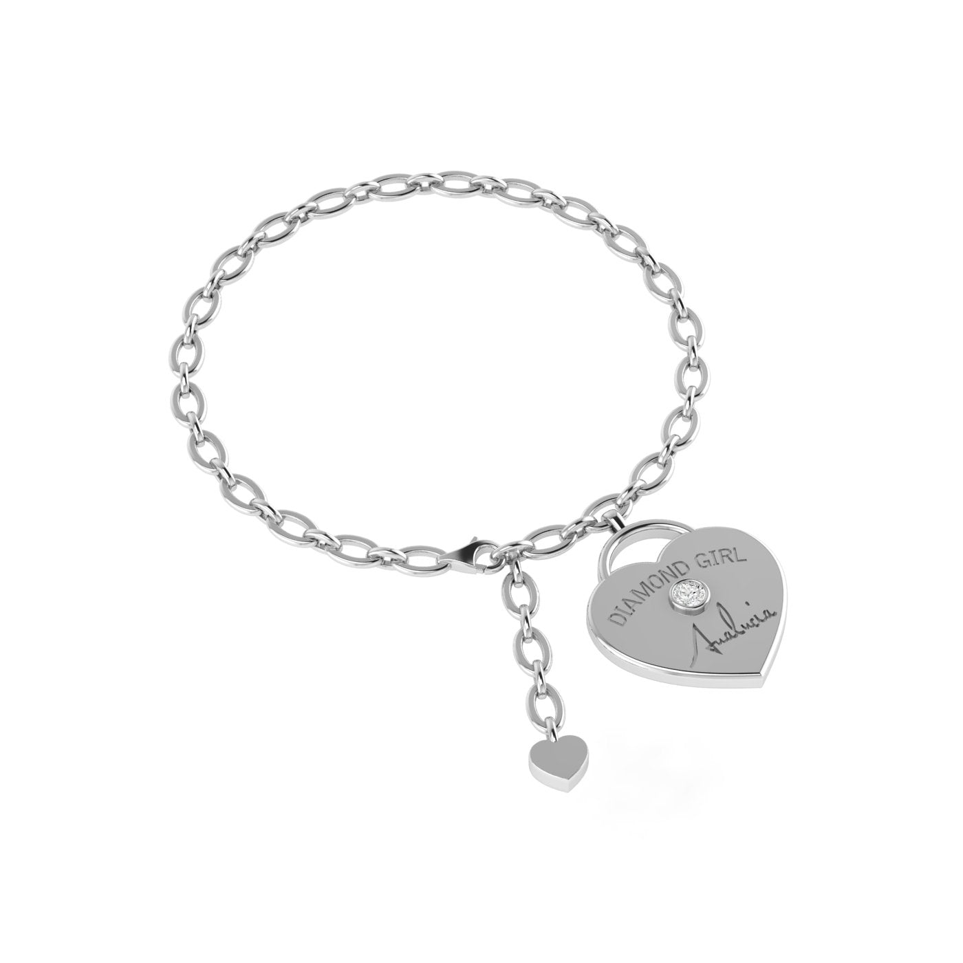 Diamond Girl Charm Bracelet