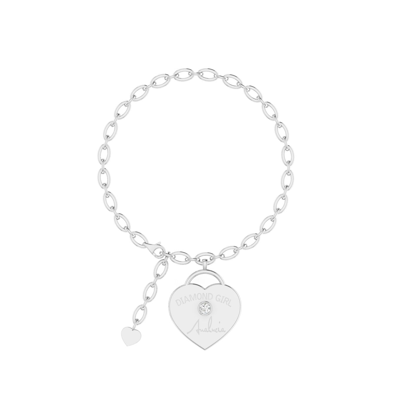 Diamond Girl Charm Bracelet