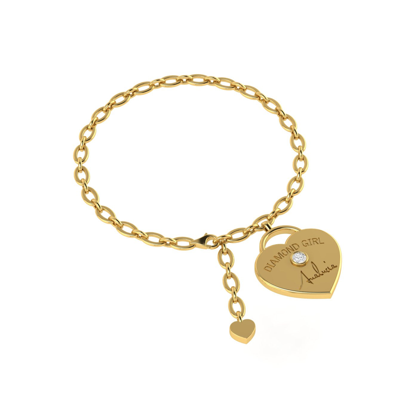 Diamond Girl Charm Bracelet