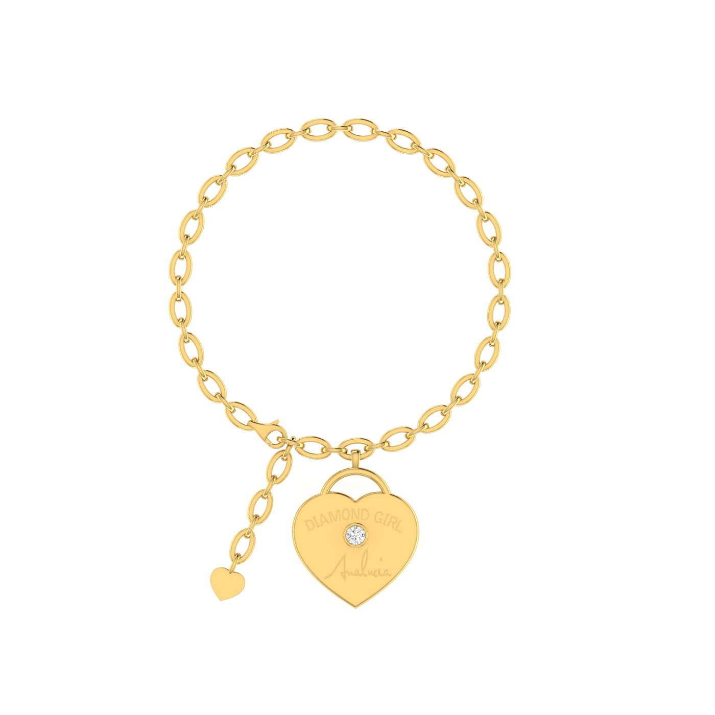 Diamond Girl Charm Bracelet
