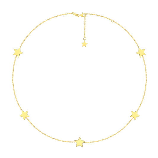 Lucky Stars  Station Necklace