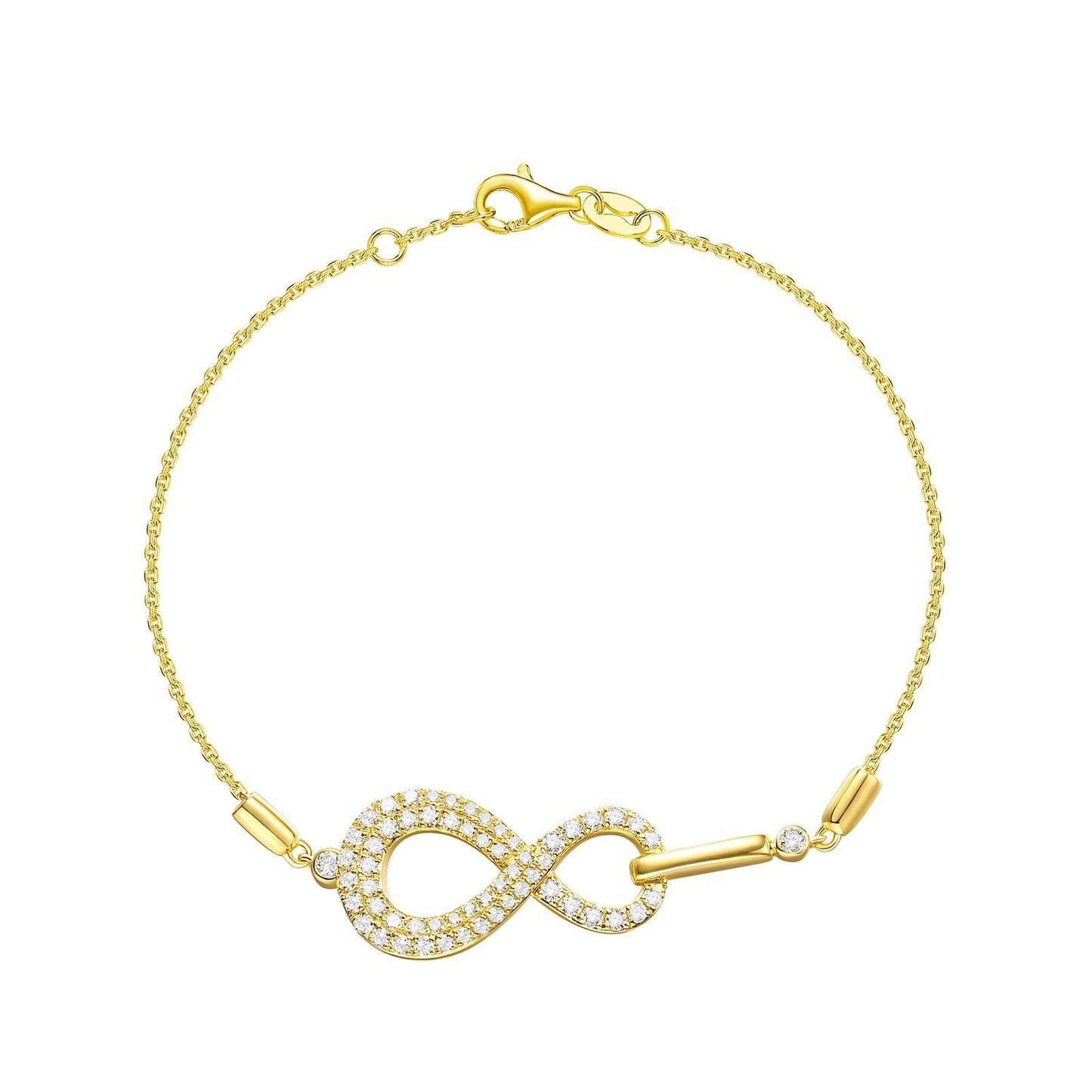 Limitless Collection Lab Grown Diamond Bracelet Bracelet Analucia Beltran Diamonds 14 kt yellow gold plated
