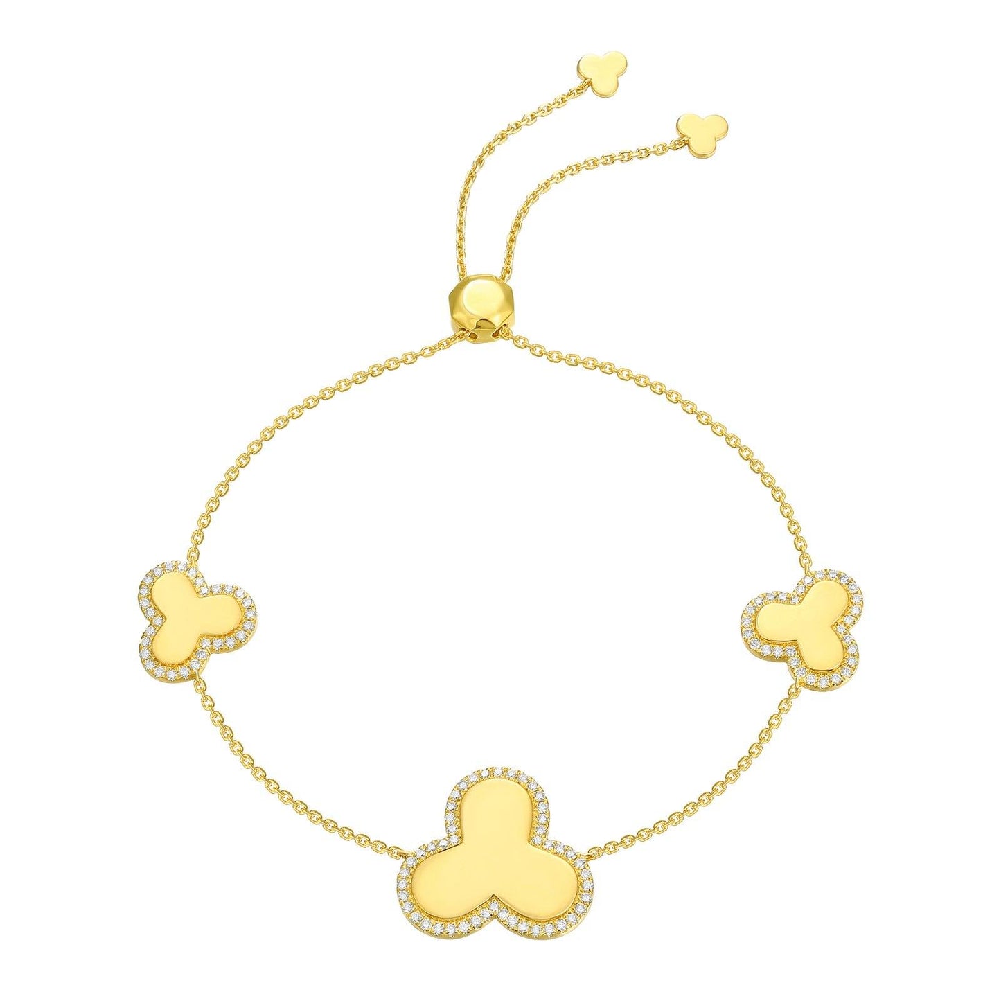 Love Collection Lab Grown Diamonds Bracelet Bracelet Analucia Beltran Diamonds 14 kt yellow gold plated