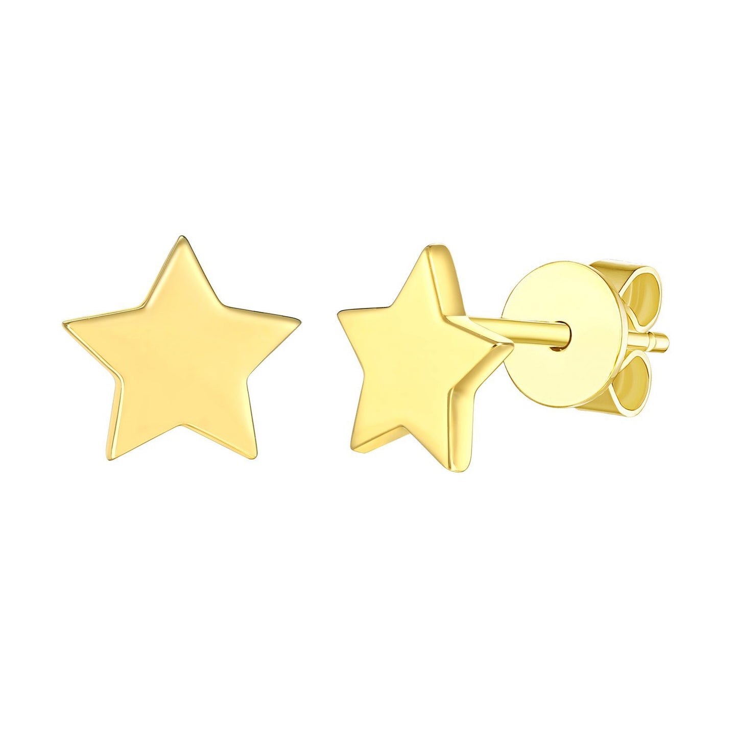 Lucky Stars Collection stud earring Earrings Analucia Beltran Diamonds 14 kt yellow gold plated