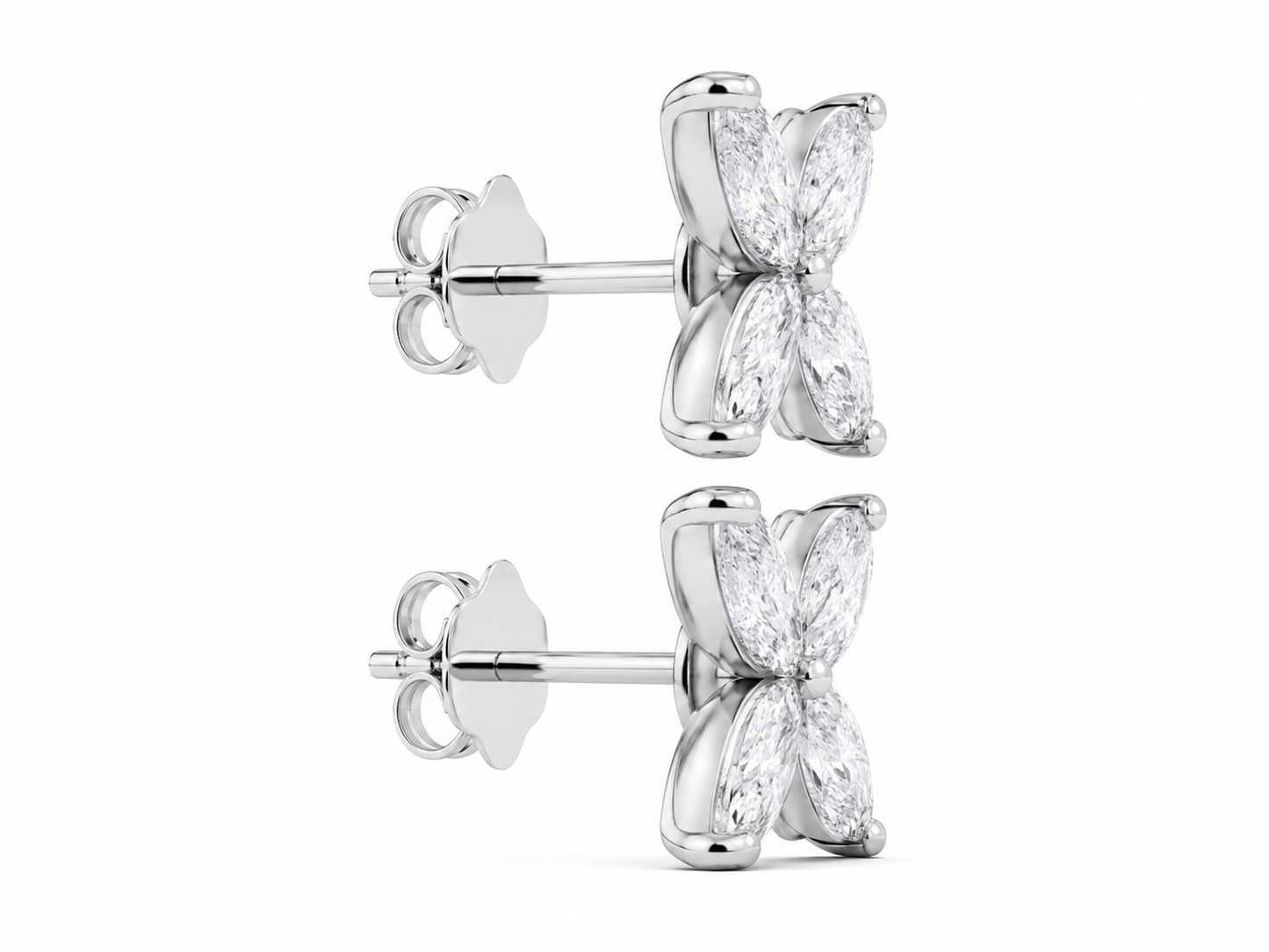 NEW: "Marquesa" 2.19 ctw marquise cut 14Kt earrings