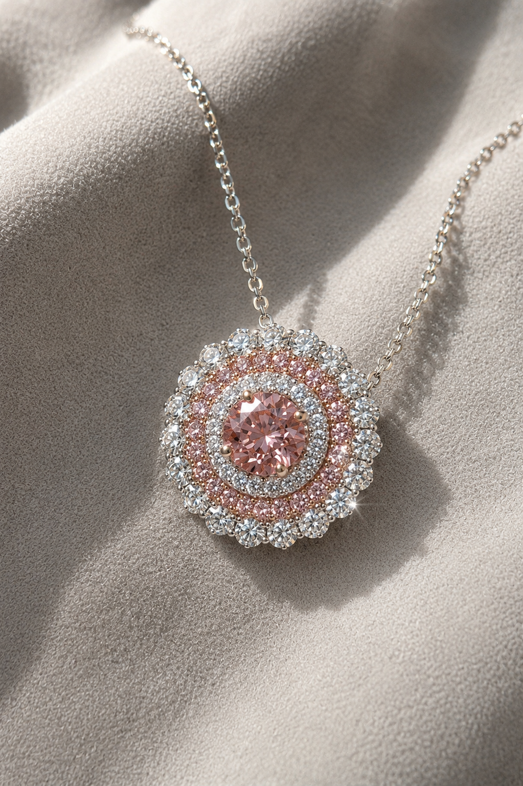 NEW: The Siren 3.80 ctw Pink Diamond Pendant 14K