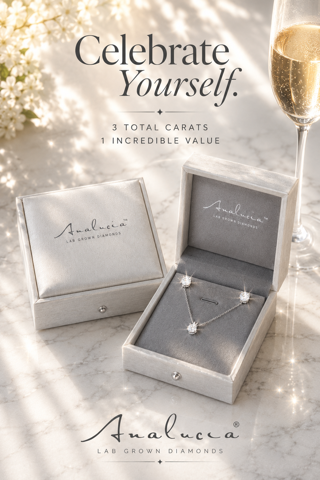 Designer Set: 3.00 Carats Bundle Studs + Pendant