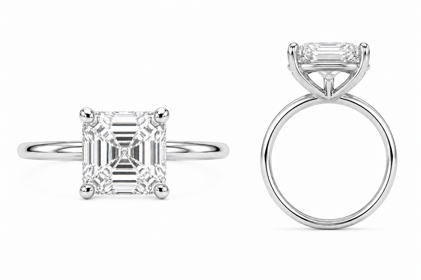 NEW: Engagement Ring 2.00 ctw Asscher Cut 14K gold