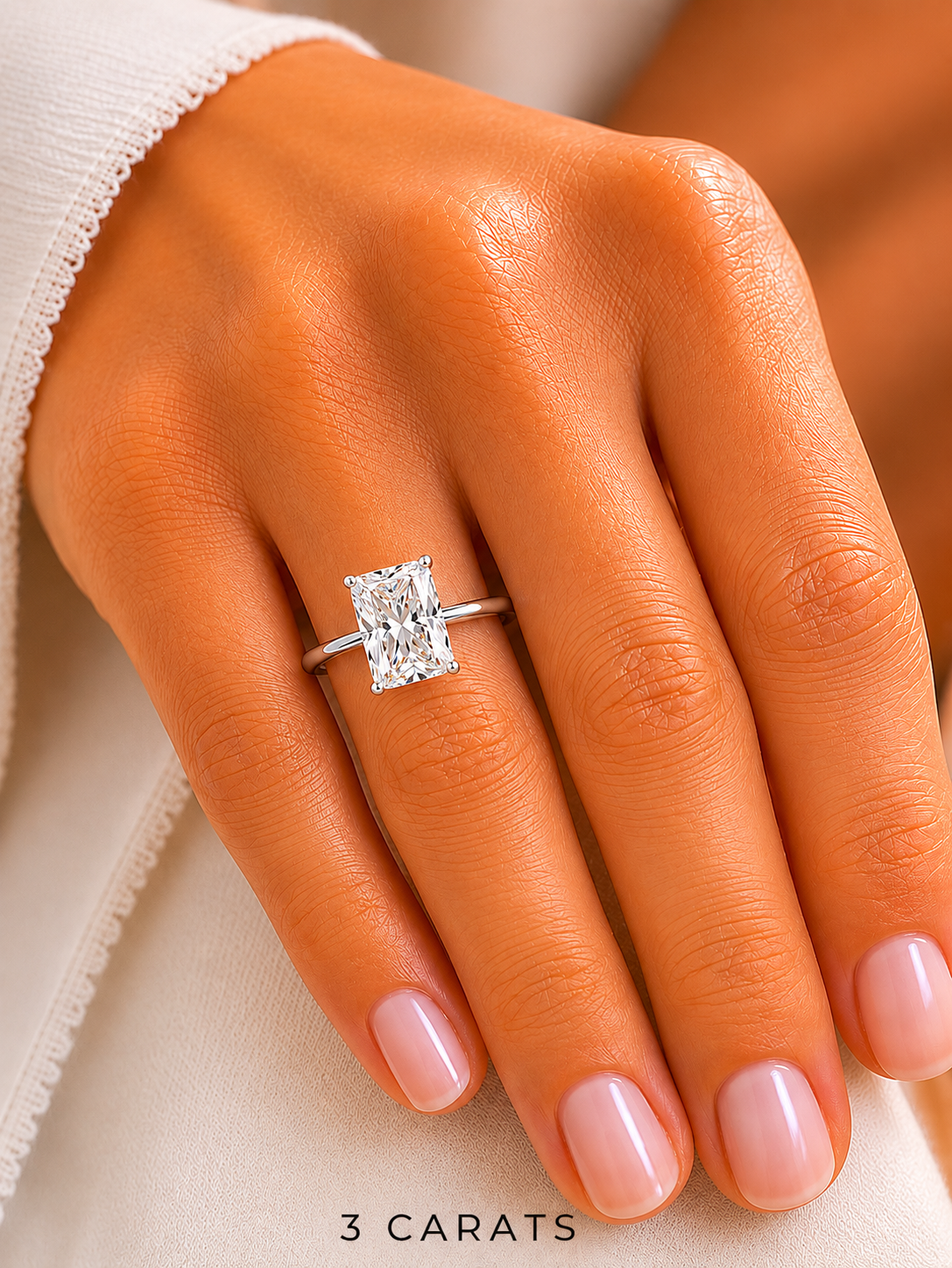 NEW: 3.00 ctw Radiant Cut Solitaire ring 14K gold