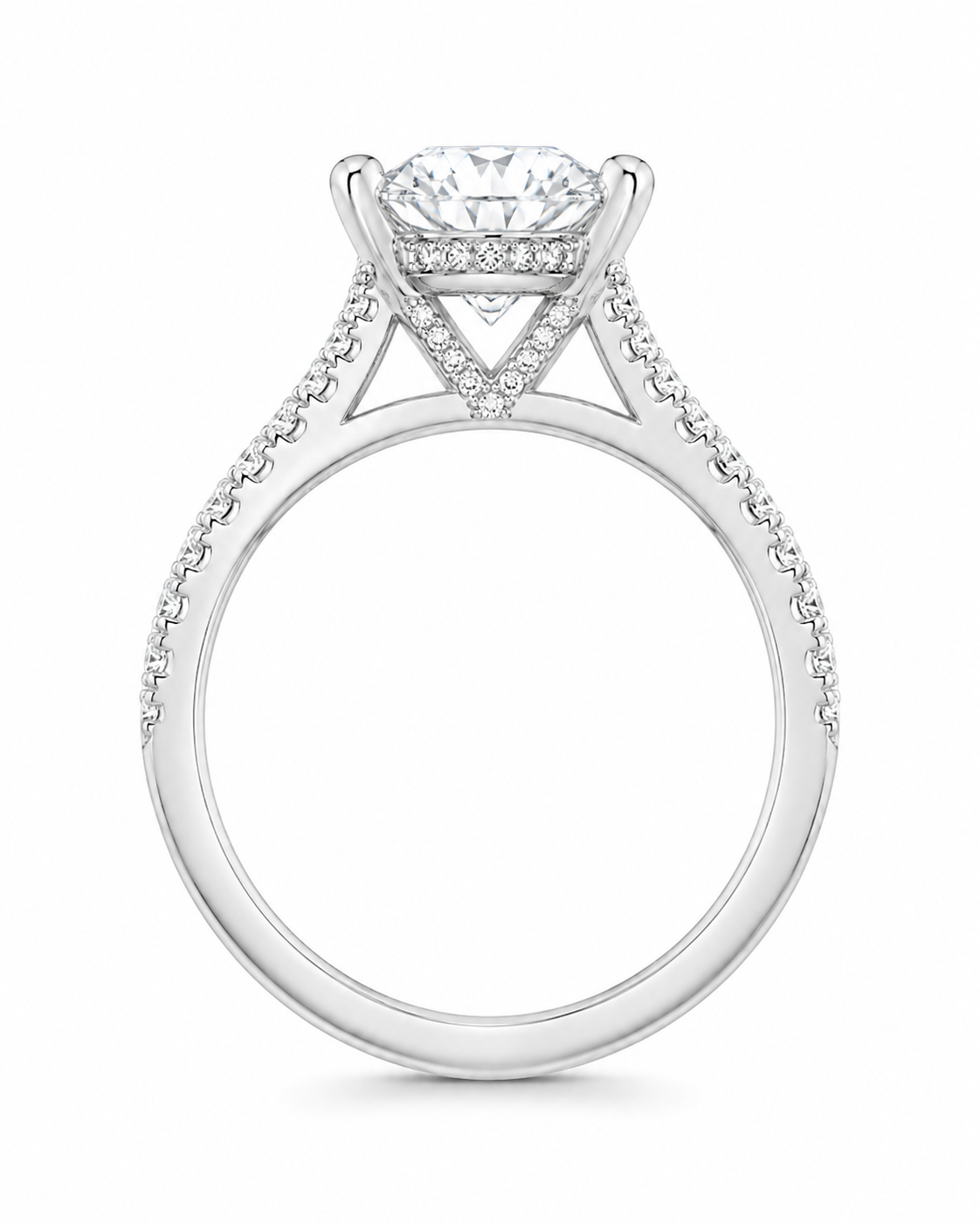 NEW: 3.76 ctw Hidden Halo Diamond Ring 14K