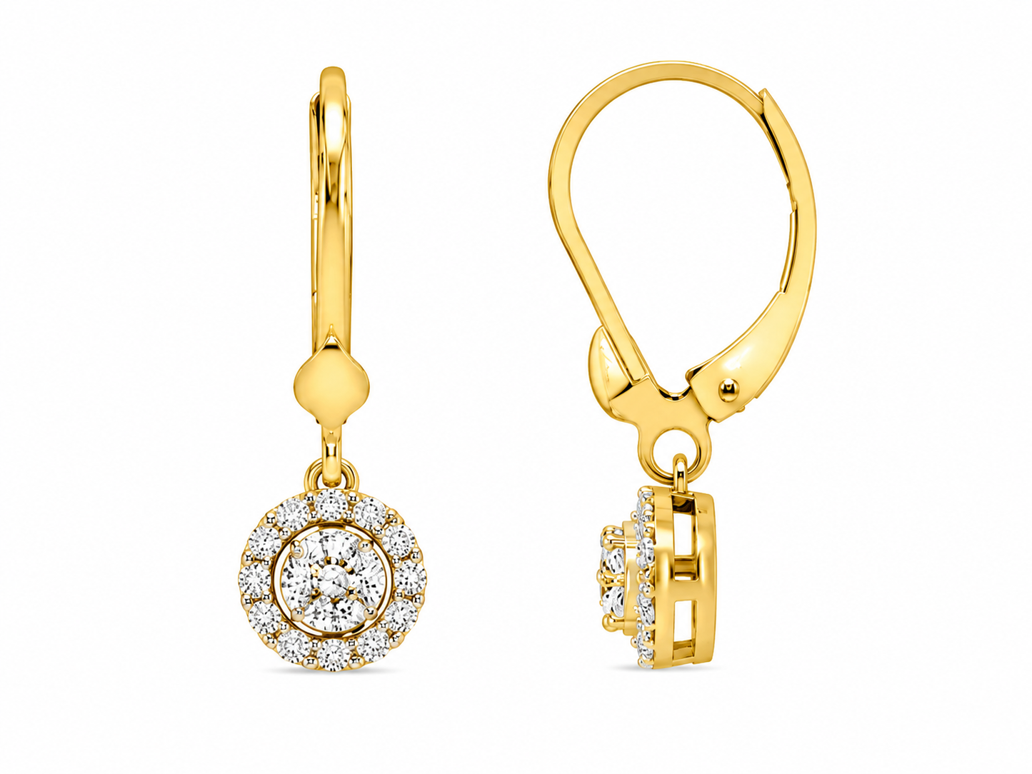 New: "CLIO" 0.50 ctw Diamond Dangle Earrings