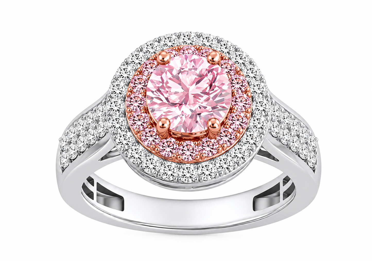 NEW: "The Chanteuse" 4.30 ctw Pink diamond ring 14K