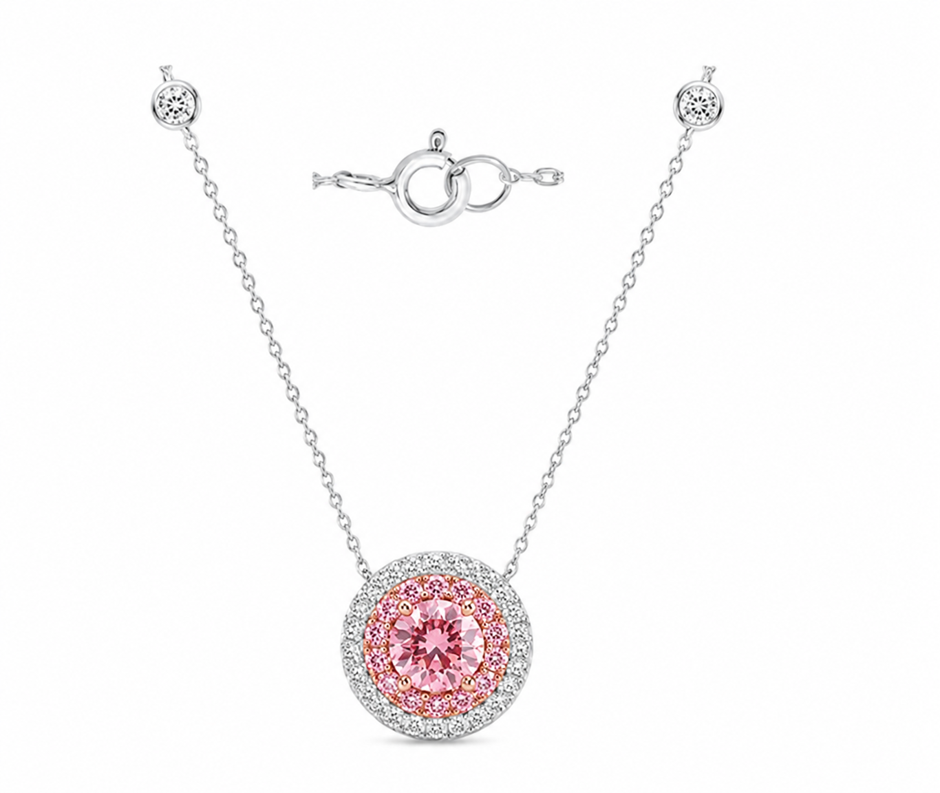 NEW: "The Chanteuse" Pink Diamond 2.40 ctw Pendant 14K