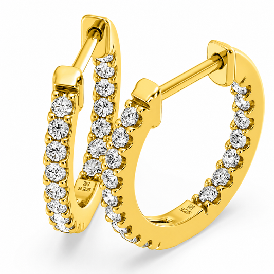 Inside-Out Diamond Hoop Earrings 0.25Ct