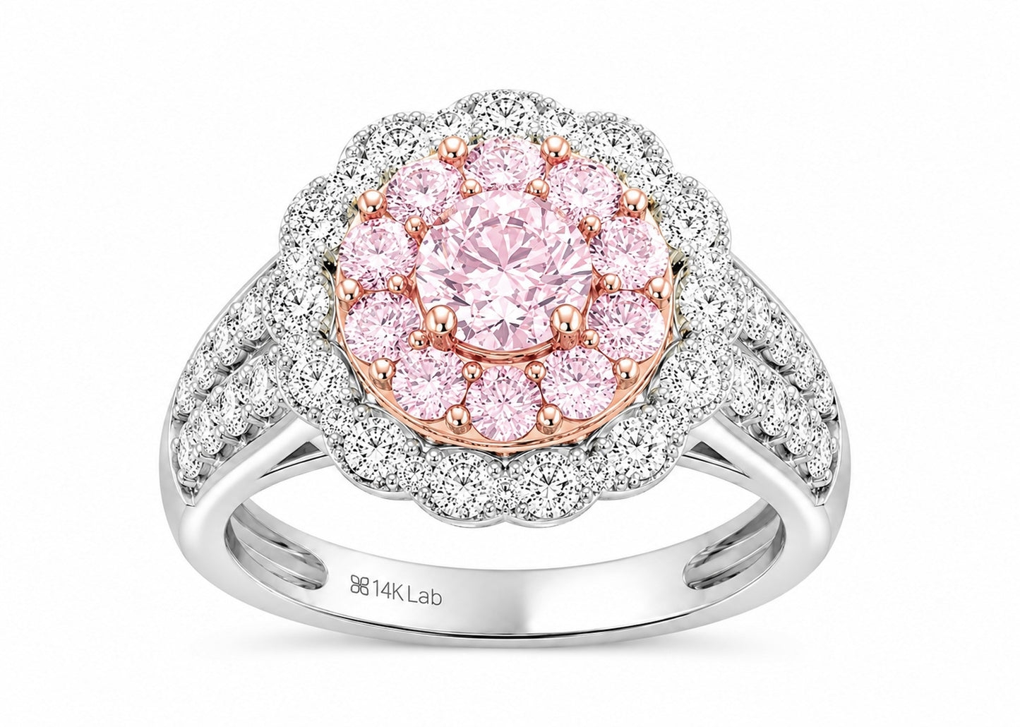 NEW:"The Enchantress" 6.37 ctw Pink Diamond Ring 14K