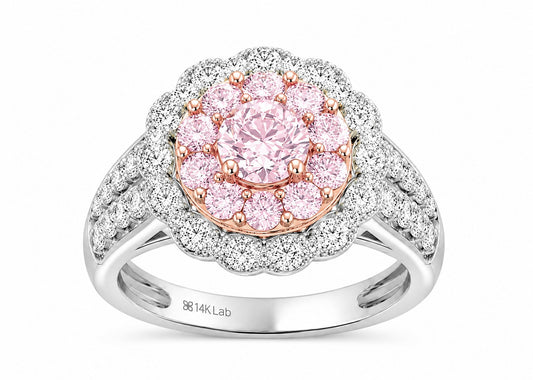 NEW:"The Enchantress" 6.37 ctw Pink Diamond Ring 14K