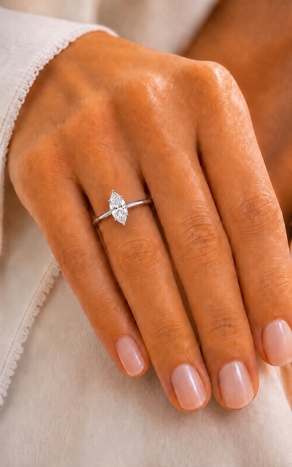 NEW: 2.00 ctw Marquise Cut ring 14K gold