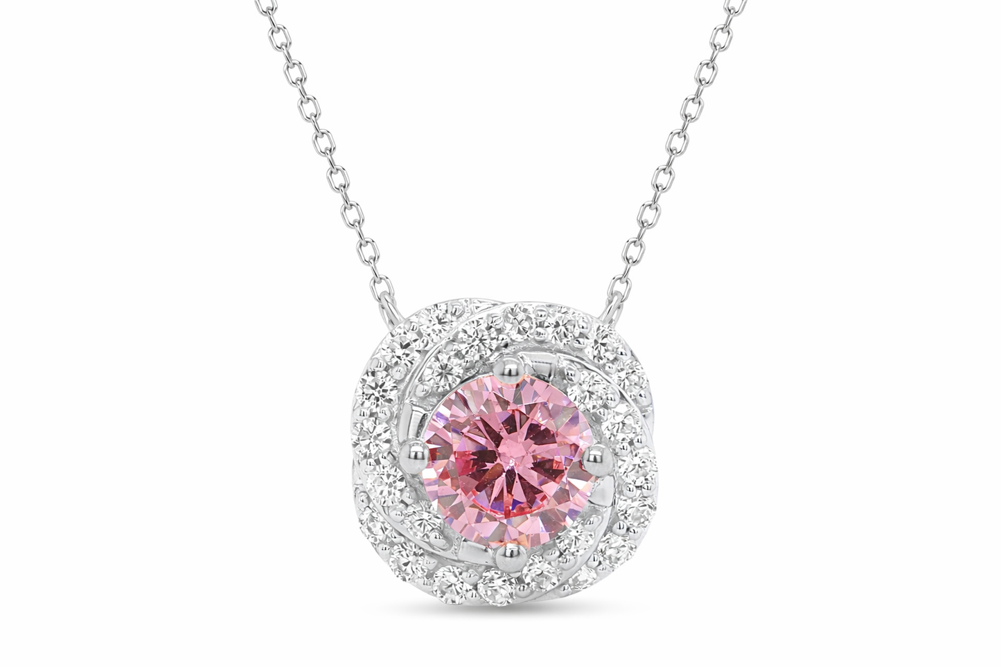 NEW: 'Stellar Rose" Lab Pink Diamond Pendant 1.75 ctw