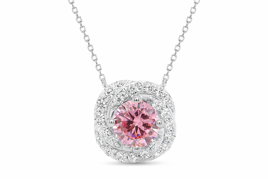 NEW: 'Stellar Rose" Lab Pink Diamond Pendant 1.75 ctw