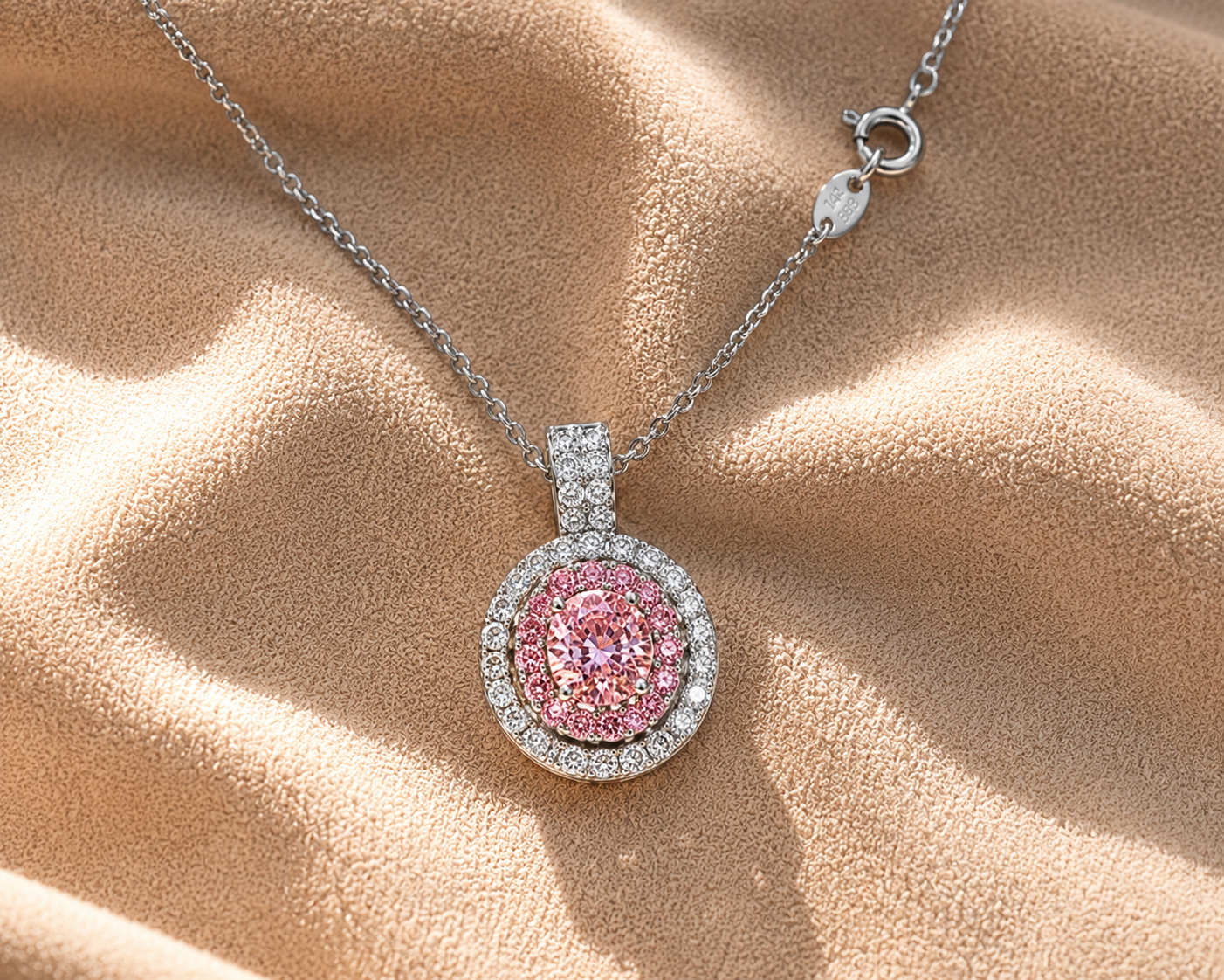 NEW: "The Enchantress" 2.20 ctw Pink Diamond Pendant 14K