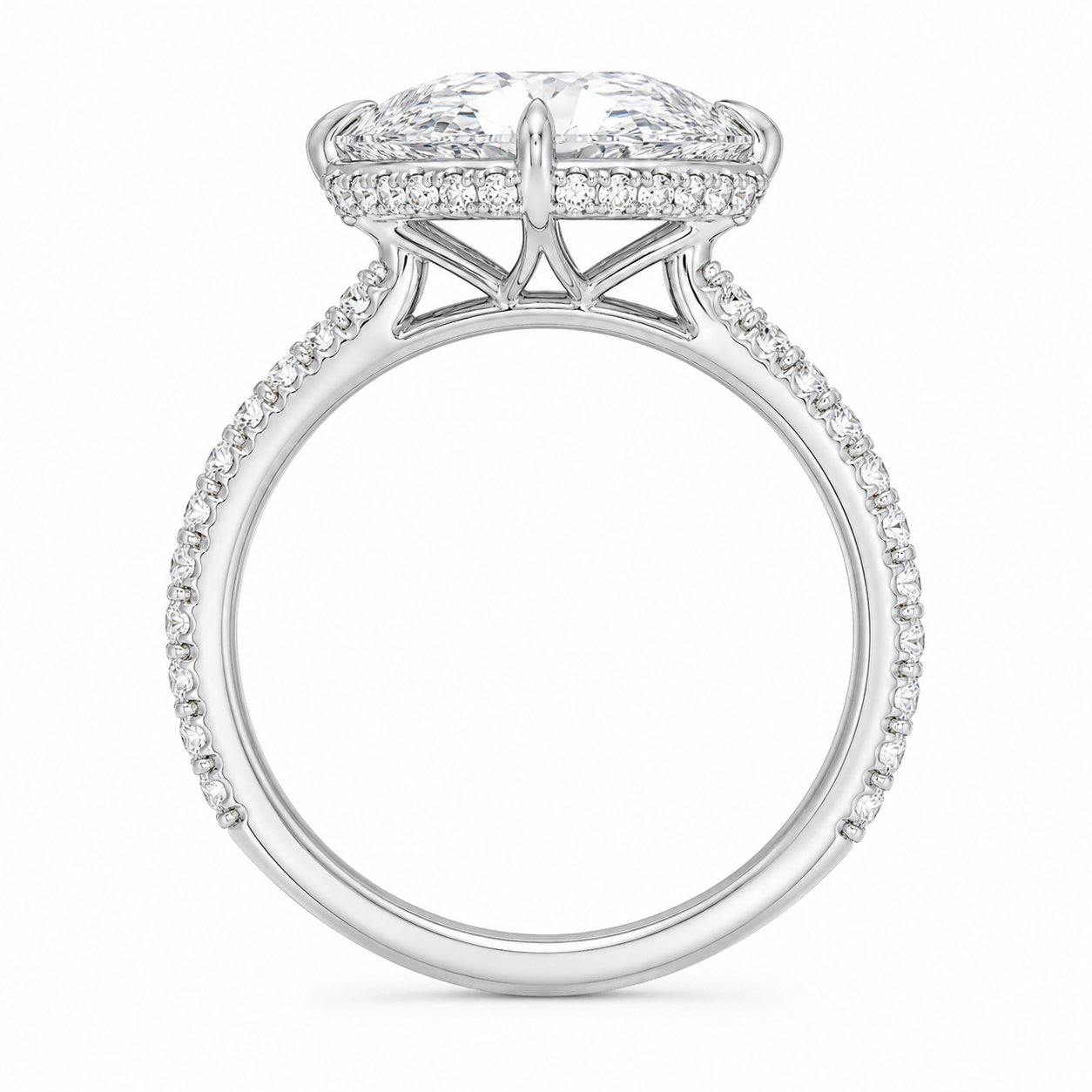 NEW: 2.76 ctw Hidden Halo Marquise Cut 14K ring
