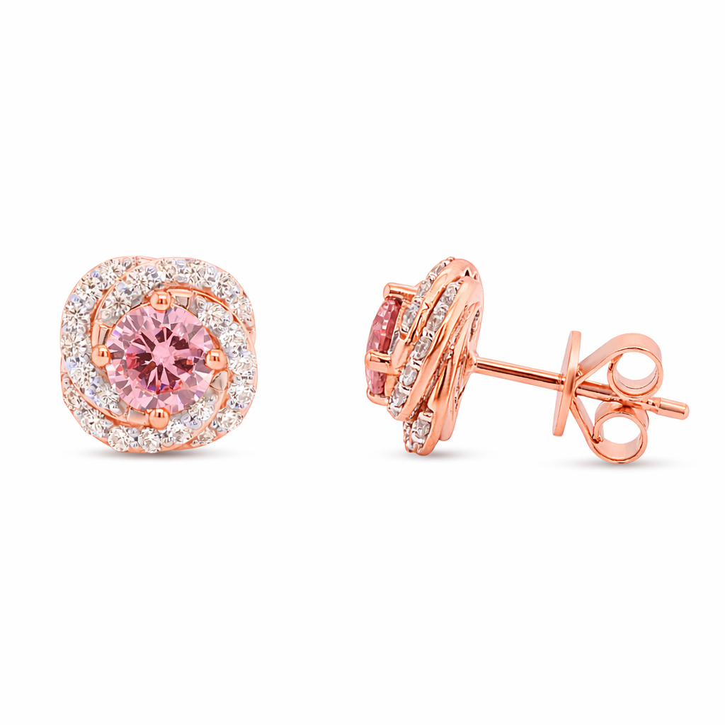 NEW: "Stellar Rose" 1.50 ctw Lab Pink Diamond Studs 14K