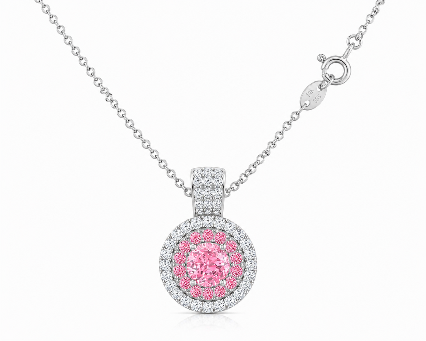 NEW: "The Enchantress" 2.20 ctw Pink Diamond Pendant 14K