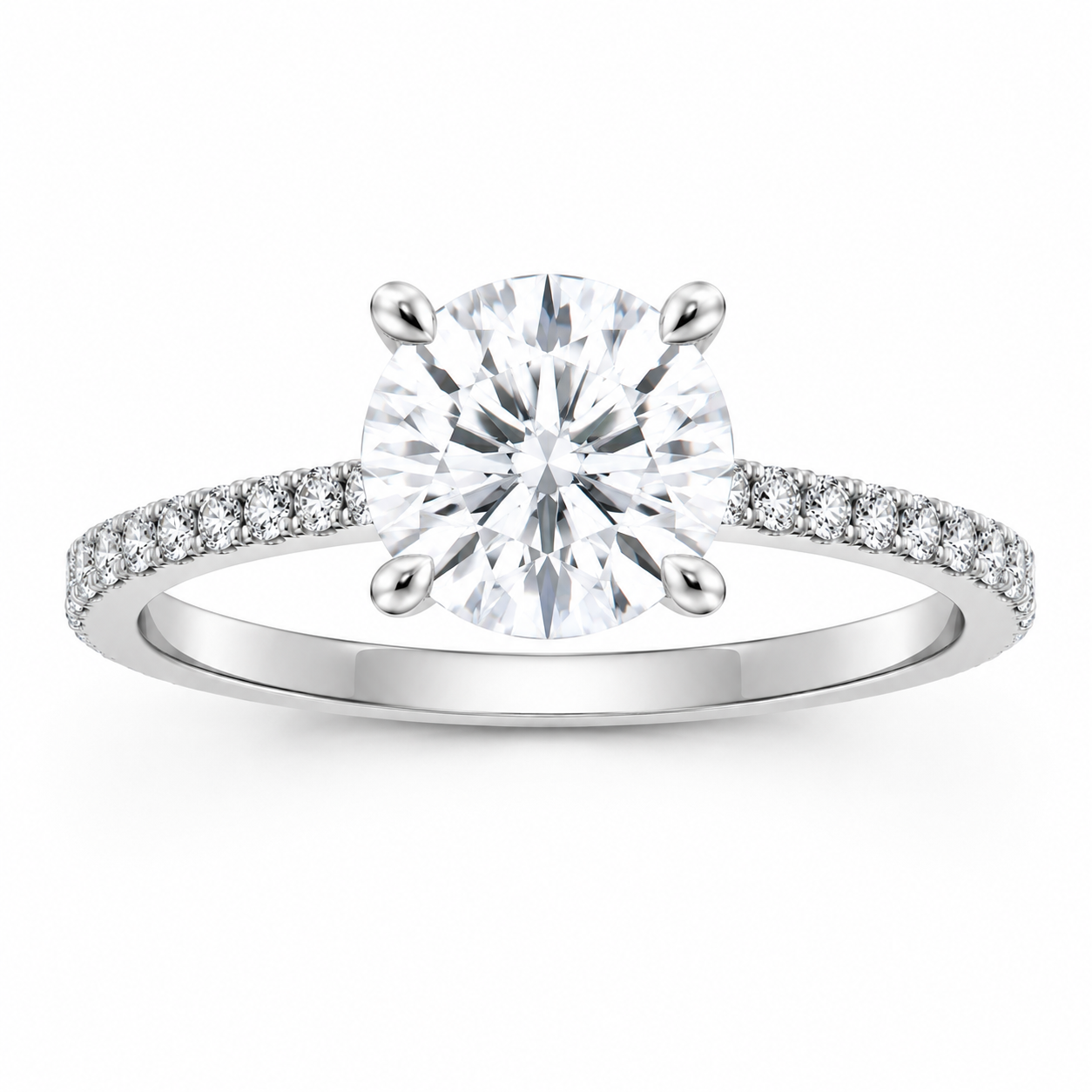 NEW: 3.76 ctw Hidden Halo Diamond Ring 14K