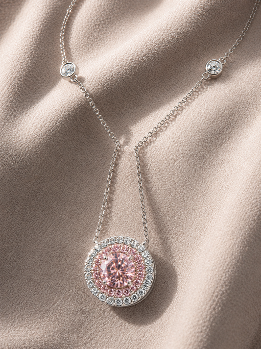 NEW: "The Chanteuse" Pink Diamond 2.40 ctw Pendant 14K