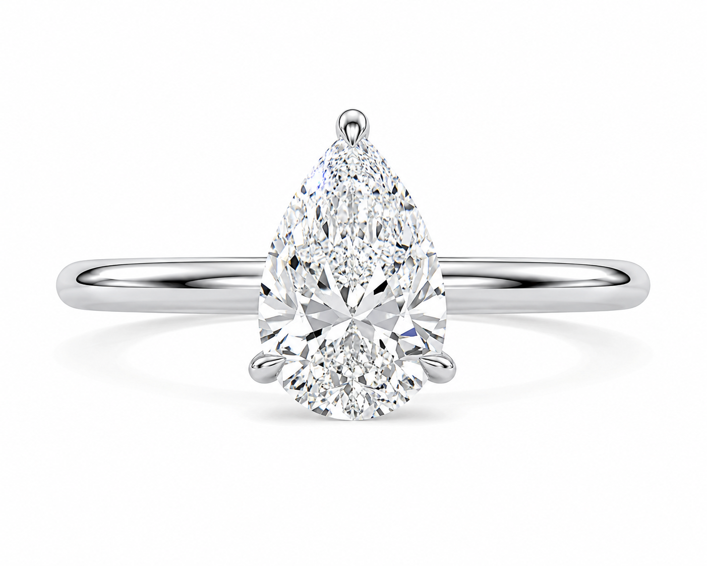 NEW : Engagement Ring 2.00 cut Pear Shape 14K gold