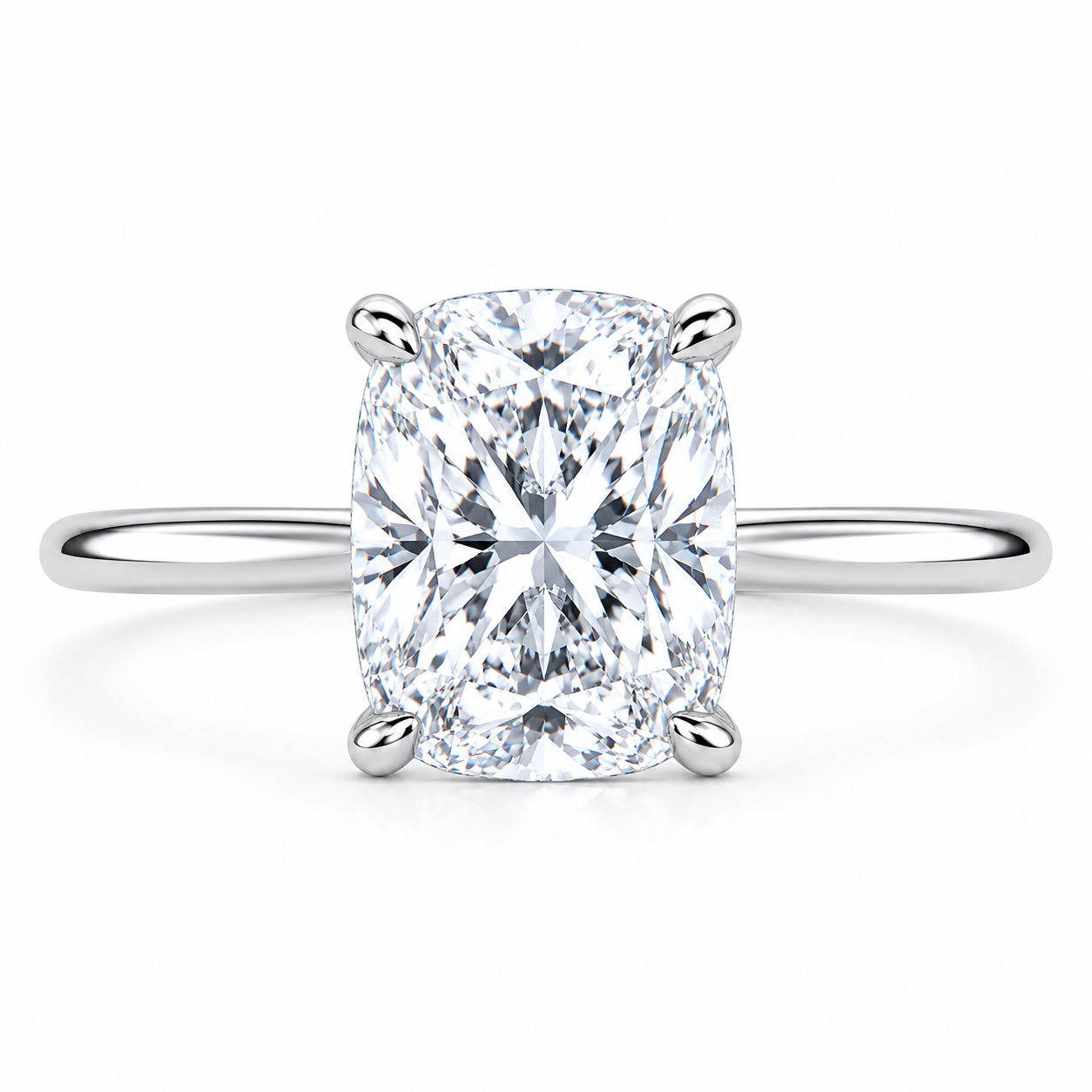 NEW: 2.00 Cushion cut ring 14K gold