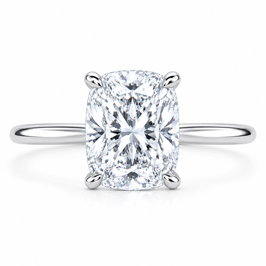 NEW: 3.00 Cushion cut ring 14K gold