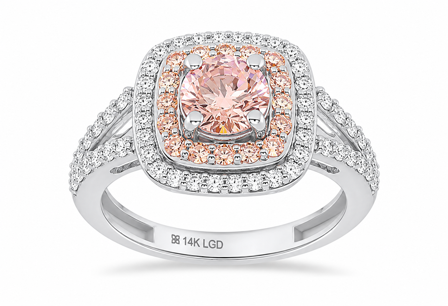 NEW: "Contessa" 4.50 ctw Pink Diamond Ring 14K