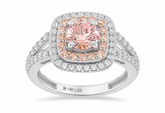 NEW: "Contessa" 4.50 ctw Pink Diamond Ring 14K