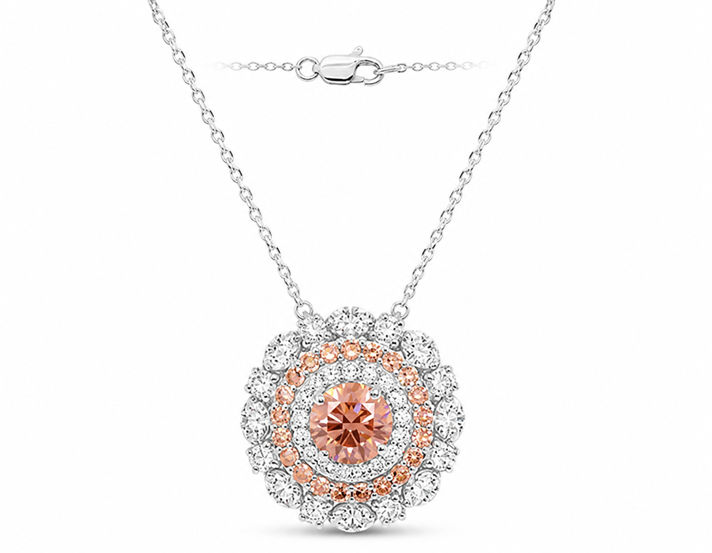 NEW: The Siren 3.80 ctw Pink Diamond Pendant 14K