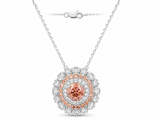 NEW: The Siren 3.80 ctw Pink Diamond Pendant 14K